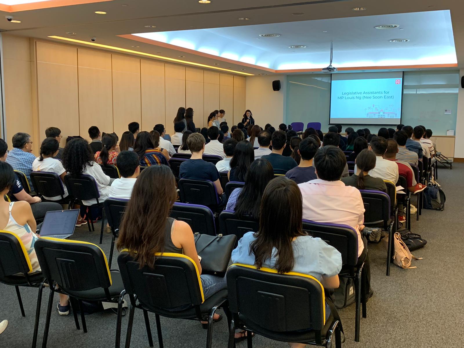 Photo of Legislative Assistants speaking at the Budget 101 event