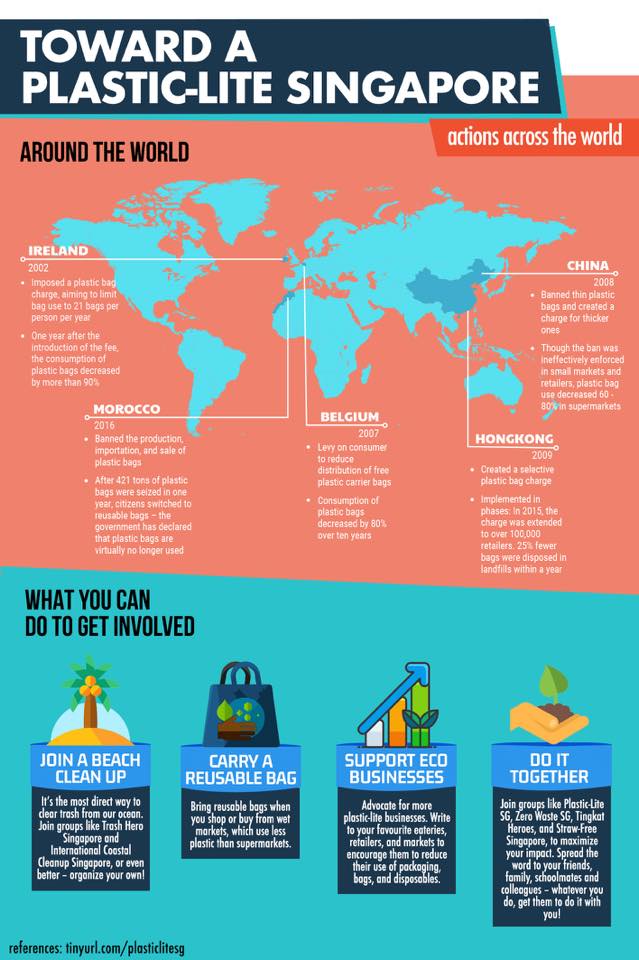 infographics explaining plastic pollution issues to contextualise MP Louis Ng's motion